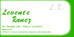 levente rancz business card